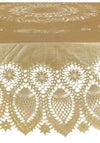Kersten Tablecloth Vinyl Lace Round, Gold