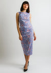 Kevan Jon Alice Animal Print Dress & Cape, Blue