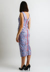 Kevan Jon Alice Animal Print Dress & Cape, Blue