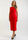 Kevan Jon Alice Bodycon Midi Dress & Cape, Red