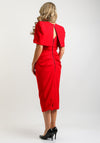 Kevan Jon Alice Bodycon Midi Dress & Cape, Red