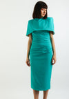Kevan Jon Alice Bodycon Dress & Cape, Turquoise