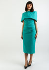 Kevan Jon Alice Bodycon Dress & Cape, Turquoise