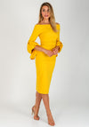 Kevan Jon Ceiba Bardot Midi Dress, Mustard