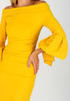 Kevan Jon Ceiba Bardot Midi Dress, Mustard
