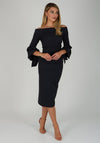 Kevan Jon Ceiba Bardot Midi Dress, Slate Grey