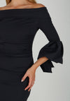 Kevan Jon Ceiba Bardot Midi Dress, Slate Grey