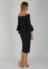 Kevan Jon Ceiba Bardot Midi Dress, Slate Grey