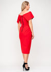Kevan Jon Lexie Wrap Bardot Dress, Red