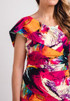 Kevan Jon Loren Abstract Print Bodycon Dress, Pink Multi