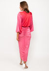 Kevan Jon Ivy Ombre Plunge Dress, Raspberry
