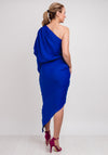 Kevan Jon Sofia One Shoulder Asymmetric Dress, Cobalt Blue