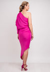 Kevan Jon Sofia One Shoulder Asymmetric Dress, Pink
