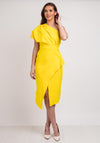 Kevan Jon Tera One Shoulder Wrap Dress, Yellow