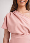 Kevan Jon Tera One Shoulder Wrap Dress, Blush Pink