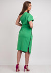 Kevan Jon Tera One Shoulder Wrap Dress, Emerald Green