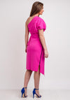 Kevan Jon Tera One Shoulder Wrap Dress, Fuschia Pink