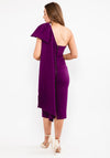 Kevan Jon Krystle Midi One-Shoulder Dress, Purple