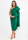Kevan Jon Krystle One Sleeve Midi Dress, Green