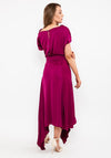 Kevan Jon Mila Pleat Drape Maxi Dress, Mulberry