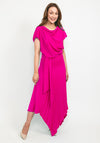 Kevan Jon Mila Pleat Drape Maxi Dress, Pink
