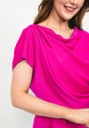Kevan Jon Mila Pleat Drape Maxi Dress, Pink