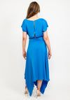 Kevan Jon Mila Pleat Drape Maxi Dress, New Blue