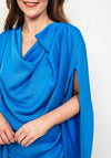 Kevan Jon Selena Asymmetrical Draped Dress, New Blue