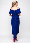 Kevan Jon Queenie Peplum Midi Dress, Cobalt Blue