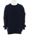 Plain Knit Round Neck School Jumper, Navy