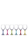 Newgrange Living Vienna Wine Glasses, Set of 6, Rainbow