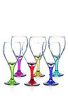 Newgrange Living Vienna Wine Glasses, Set of 6, Rainbow