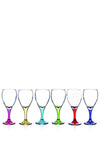 Newgrange Living Vienna Wine Glasses, Set of 6, Rainbow