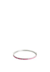 Little Kirstin Ash Pink Flower Enamel Bangle, Small