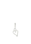 Little Kirstin Ash Open Heart Charm, Silver