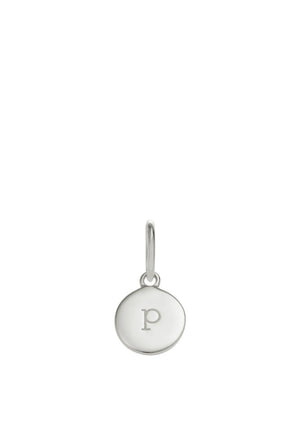Little Kirstin Ash P Initial Charm, Silver