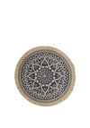 Kitchen Craft Creative Tops Set of Four Large Hessian Placemats, Beige & Blue