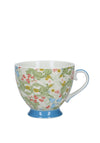 Kitchen Craft Dawn Floral China Mug, Green Blue