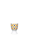Kitchen Craft Floral Print Porcelain Egg Cup, Orange Multi