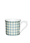 Kitchen Craft China Gingham Mug, Blue