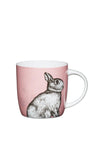 Kitchen Craft Rabbit China Mug, Pink