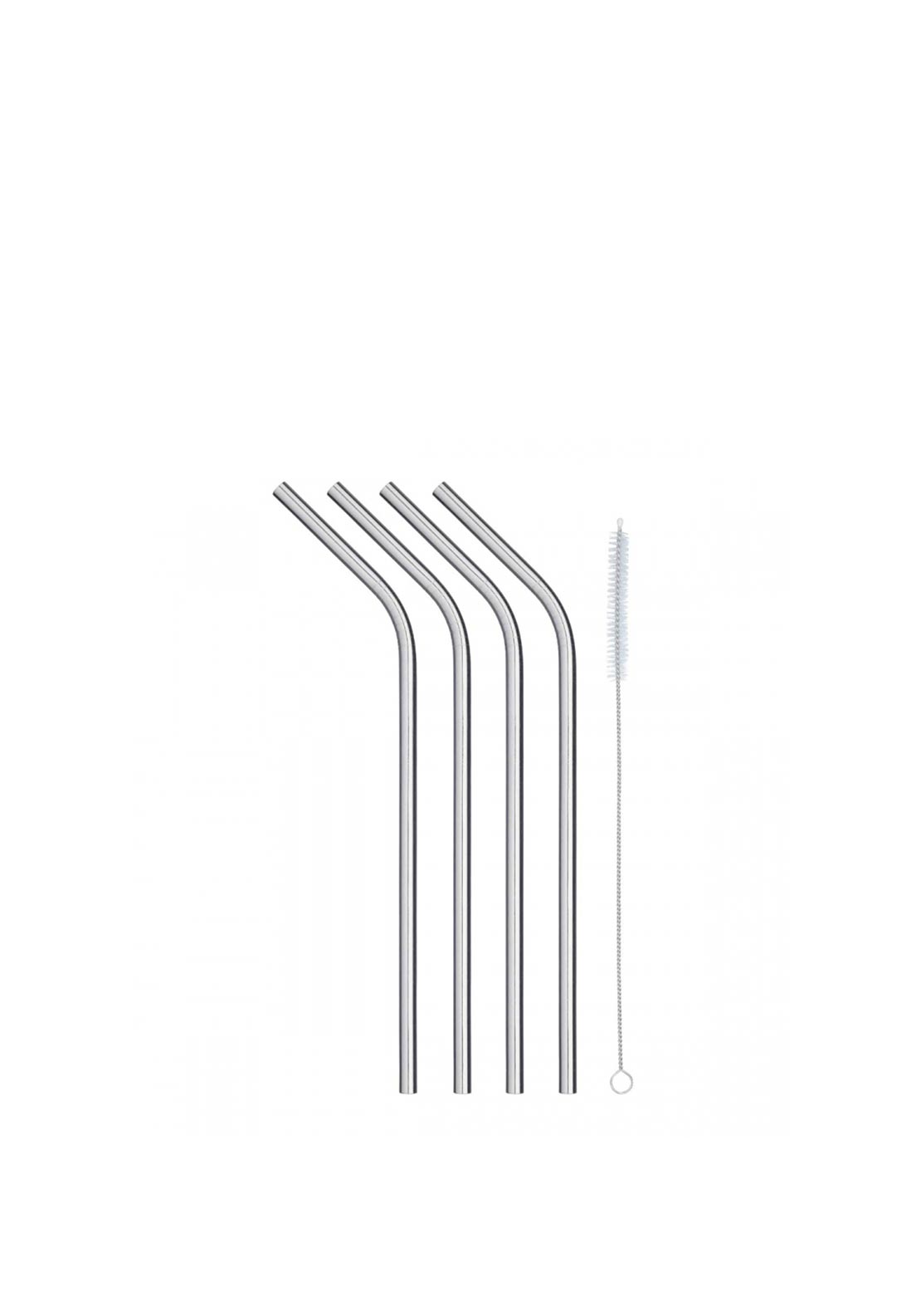 Kitchen Craft Set of 4 Reusable Straws with Cleaning Brush - McElhinneys