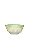 Kitchen Craft Geometric Ceramic Bowl, Green Multi