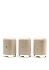Kitchen Craft Set of 3 Storage Cannisters, Taupe
