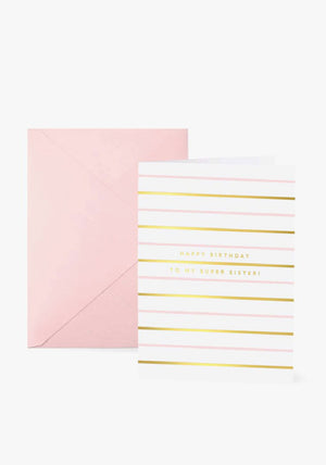 Katie Loxton Happy Birthday To My Supper Sister Greeting Card