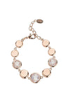 Knight & Day Abigail Disc & Crystal Disc Chain Bracelet, Rose Gold