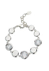 Knight & Day Abigail Disc & Crystal Disc Chain Bracelet, Silver