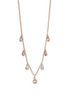Knight & Day Andrea Vintage Rose Crystal Necklace, Rose Gold