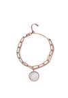 Knight & Day Arlea Mother of Pearl Disk Bracelet, Rose Gold