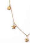 Knight & Day Elena Charm Crystal Necklace, Gold